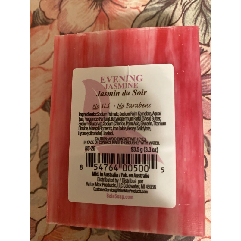 Bela Evening Jasmine Parfum Nat. Organic Plant-Based Bar Soap Made