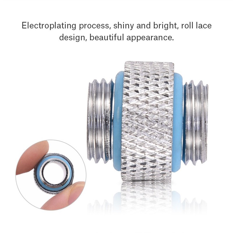 Aramox 2Pcs Fitting Adapter,G 1/4in Thread Male to Male Fitting