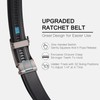 Men's Leather Belt Automatic Ratchet Buckle Slide Belt for Dress