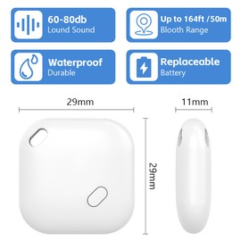 AXFEE Smart Air Tracker Tag 1er Pack, Koffer Tracker, Kompatibel mit Wo ist?(nur iOS), Schlüsselfinder Key Finder für Schlüssel, Geldbeutel, Taschen, Koffer, IP67 wasserdicht, mit Austauschbarer Akku