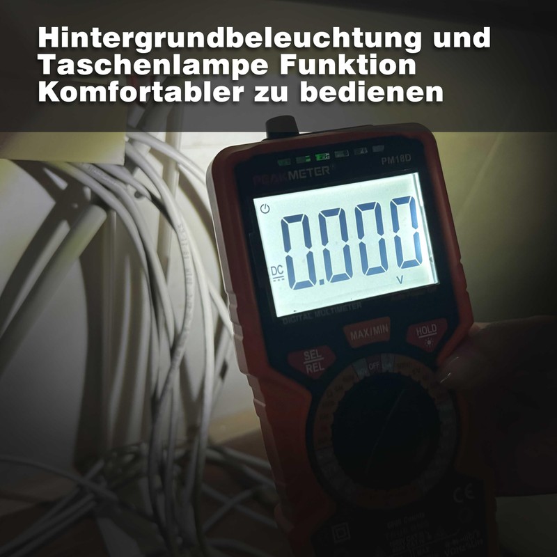 Digital Multimeter with 6000 Counts, True RMS Voltmeter Ohmmeter Ammeter,