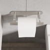 Ruacq Self Adhesive Toilet Paper Holder Brushed Double Post Pivoting