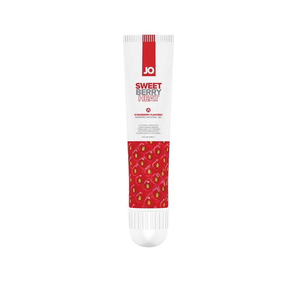 System Jo Sweet Berry Heat Flavored Clitoral Warming Arousal Gel - Infused Strawberry Fruit Flavor 0.34 Ounce/ 10ml