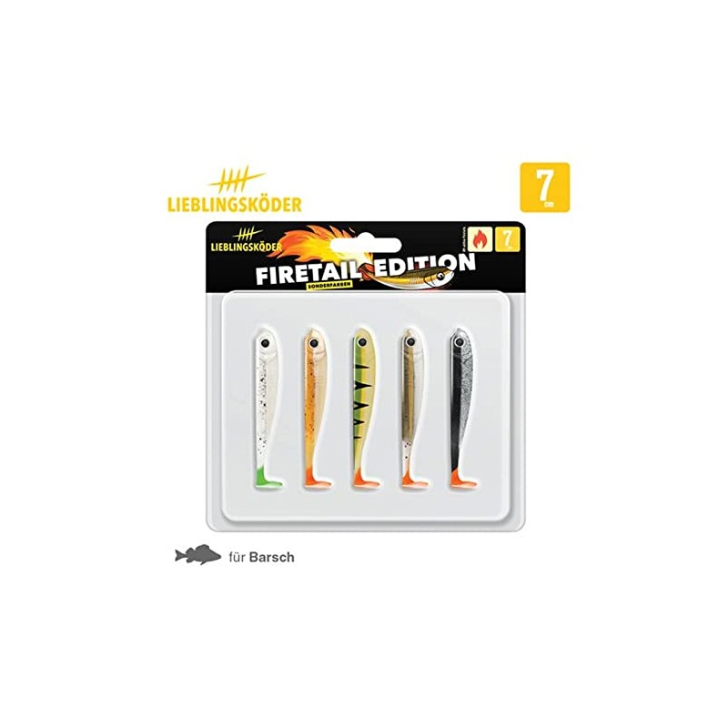 Lieblingsköder Rubber Fish 7 cm – 5 Fishing Lures, Colour