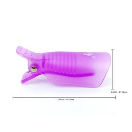 Beauticom® Acrylic Nail Art Soak Off Cap Clip UV Gel Polish Remover Wrap Reusable Keeper Manicure Tool (PINK, WHITE, PURPLE, & RED) (20 Pieces, PURPLE)