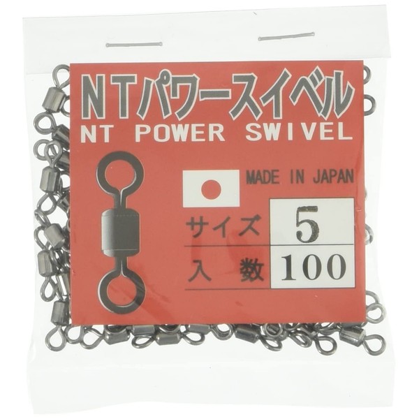 NT Power Swivel (Black), Value 100 Pieces, 1/0