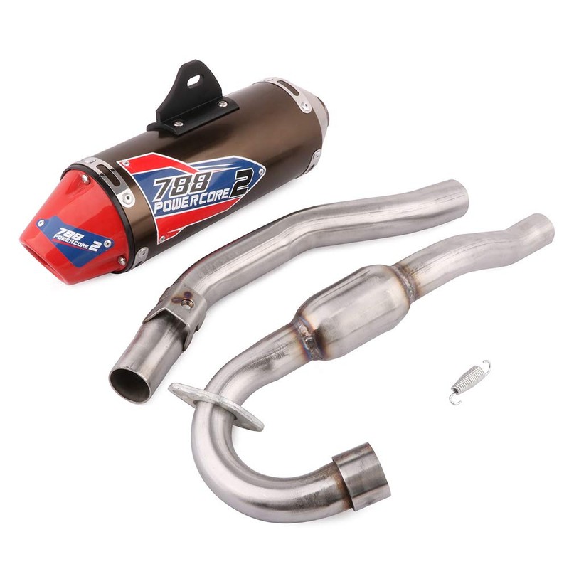 JFG RACING Dirt Bike Slip On Exhaust,Motorcycle Muffler Pipe Full