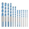 Newzoll 12Pcs Masonry Drill Bits, Multifunctional Twist Drill Bit Set