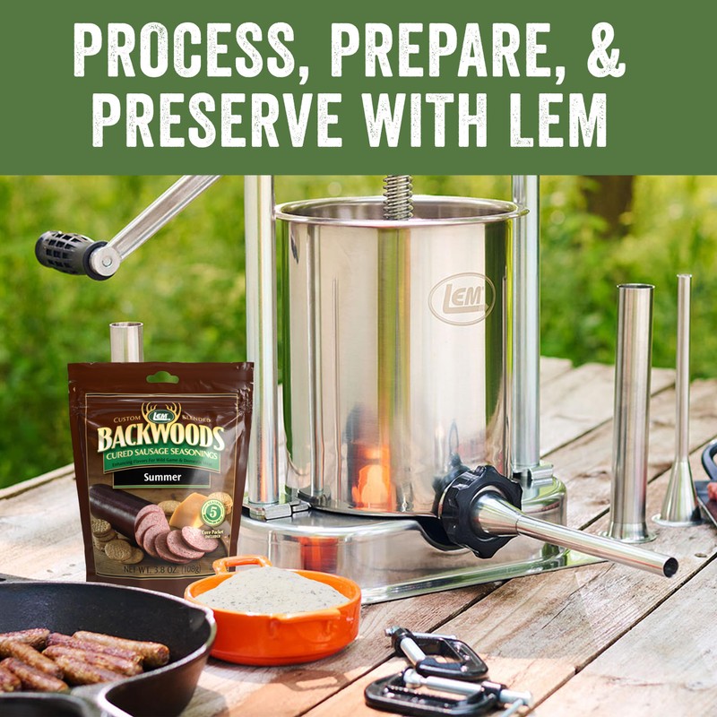 LEM Backwoods Cured Sausage Seasoning with Cure Packet, Summer Sausage