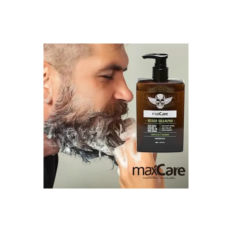 Shampoo Para Hombre Barber Barba Cabello Maxcare