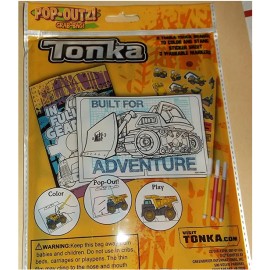 montco Tonka Pop-outz Color and Play grab bag 2 truck 3 markers, sticker sheet