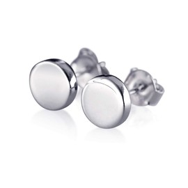 Hanfly - Pendientes de Plata de Ley con Diseño de Lunares, Pequeños Arete Redondos