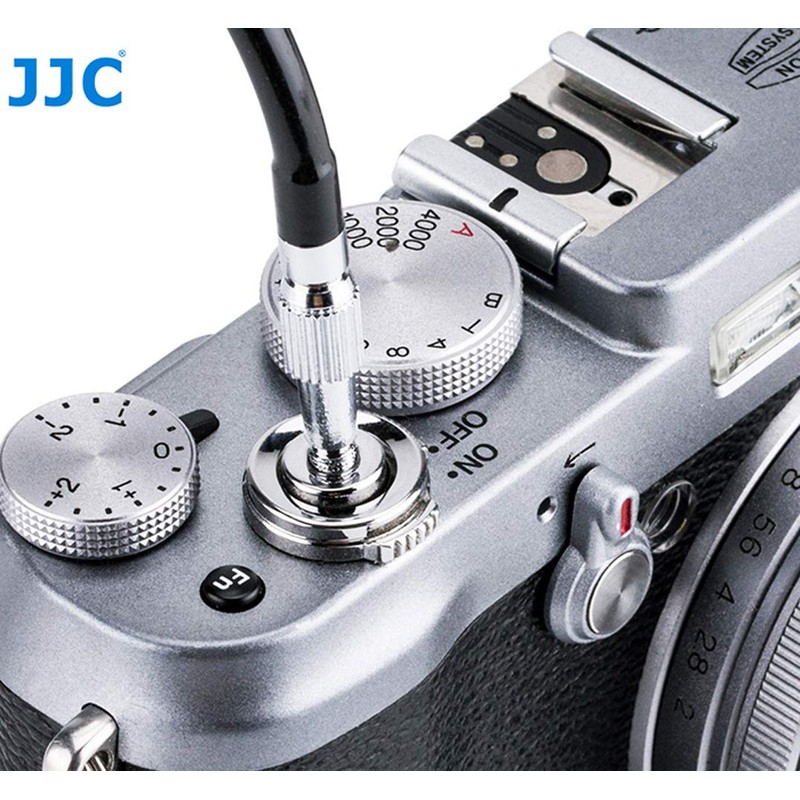 JJC TCR-70BK Black 70cm Threaded Cable Release, Mechanical Shutter Release