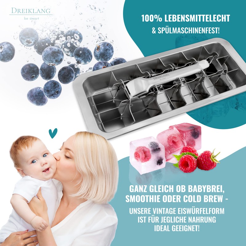 Dreiklang - be smart® Polished 18/8 Stainless Steel Ice Cube