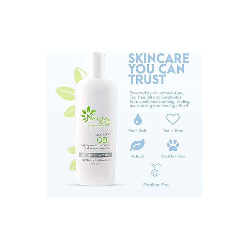 Natural Tone Organic Skincare Gel de recuperación de aloe 6