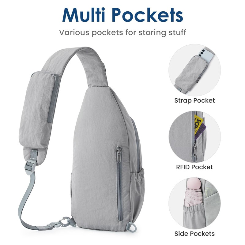G4Free Sling Bag Casual Chest Shoulder Handbag Crossbody Backpack for