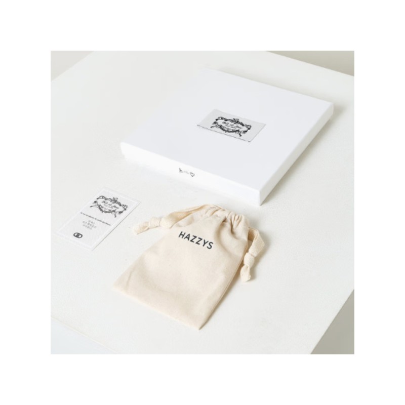 Hazzys (대구신세계)25SS뜨왈드주이 Toile de Jouy 네이비 삼각링 러플 실크 스카프(링포함)