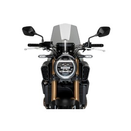 Puig 21960H New Generation Sport Fairing Screen for Honda CB650R Neo Sports Cafe 2024 and CB650R Neo Sports Cafe eClutch 2024 - Aerodynamic Design and Improved Protection, Tinted