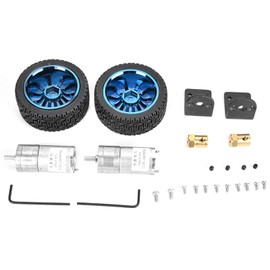 2 Pcs Enhanced Control Optionsdc Gear Motor, Gear Motor with Bracket, DC Motor with Encoder for Building Smart Toy Cars and Robotic Applications