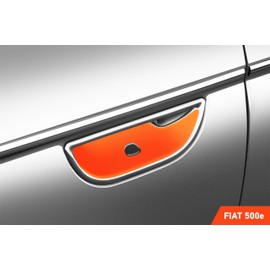 Luxshield Car Door Handle Protective Film Grip for Fiat 500e 332 3+1 I 2020-2025 - Scratch Protection, Paint Protection Film - Transparent Glossy