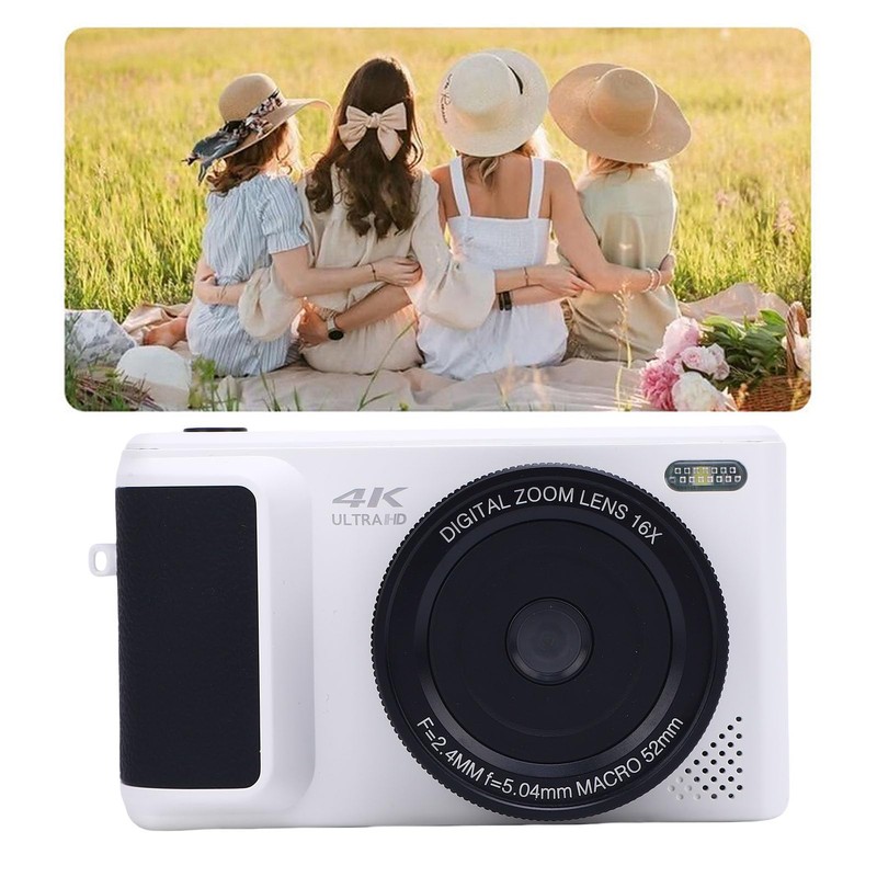4K Digital Camera for Photography, HD 64MP 16X Digital Zoom
