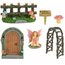 MDI Fairy Garden Kit , Beginners Fairy Garden Kit, Pink  Fairy Garden Kit, Gift Idea