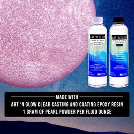 Art 'N Glow Mica Pearl Pigment Powder (Pink) - (.88 Ounce/25 Grams) - 10+ Colors Available