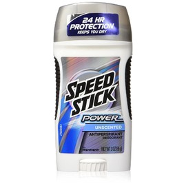 Speed Stick by Mennen Power Antiperspirant & Deodorant Solid, Unscented 3 oz
