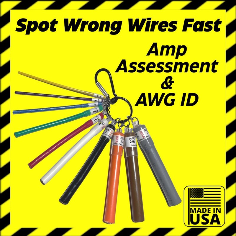 Wire Gauge Tool for AWG Size Measuring & Amp Assessment,