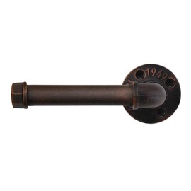 HOEMLIM Industrial Pipe Toilet Paper Holder Wall Mount Rustic Toilet Tissue Paper Holder DIY Heavy Duty Vintage Toilet Roll Holder for Bathroom Farmhouse Kitchen Bedroom(Red Bronze)