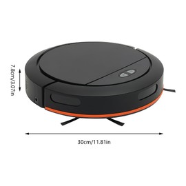 ZAWAYINE Robot Vacuum Sweeping Machine 3 in 1 Sweeping Machine Cordless Sweeping Machine 2700pa Strong Suction Self-Charging 120min Runtime Intelligent Route Planning & Voice Prompt Function (Black)