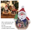 Luminous Christmas Ornament LED Light Emitting Wooden Christmas Decorations Ornaments