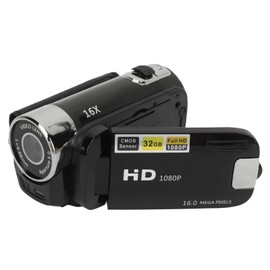 Video Camera Camcorder, 1080P 16MP DV Camera Digital Small Youtube Vlogging Video Camera 2.4 Inch Rotatable Screen 16X Zoom HD Camera Recorder with LED Fill Light (Black)
