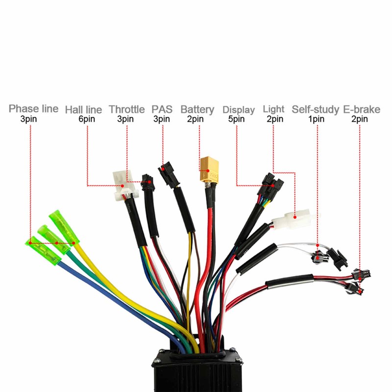 Electric Bike Controller Kit with LCD Display 24V 36V 48V