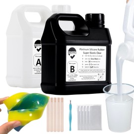 BBDINO Silicone Mold Making Kit, Super Elastic Liquid Silicone for Mold Making 4.4 lbs/70 oz, Fast Cure Soft Mold Making Silicone Rubber for Casting Resin Molds/Silicone Molds/Jewelry Molds/Soap Molds