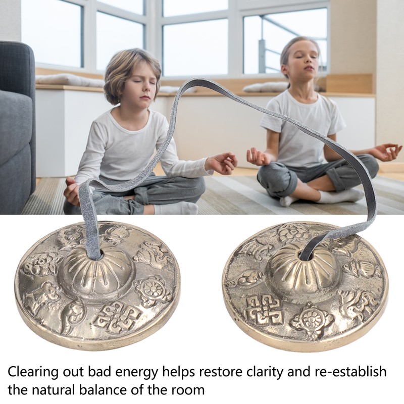 Tibetan Tingsha Meditation Bell Small Pure Copper Double Chime Nepalese