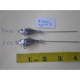 Unbranded 30 PCS 2" EXTENDED WIRE ULTRA MINNOW JIG LURE 3/4, 1 OZ. FRONT-TOP-BOTT