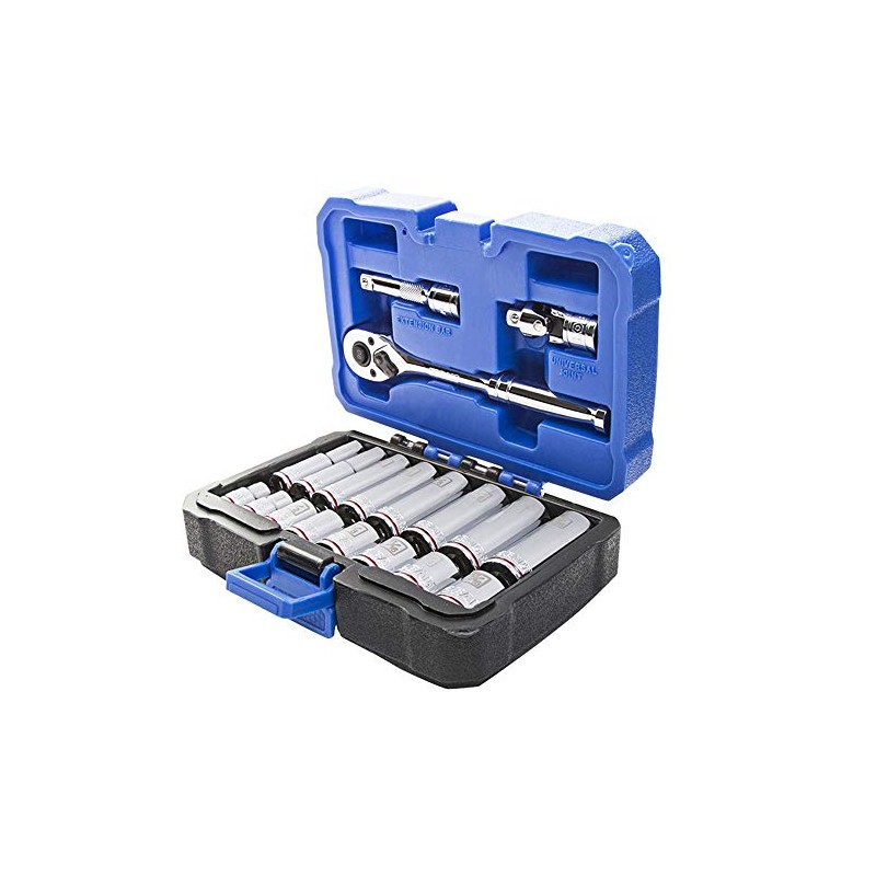 Kobalt 573348 19-Piece 3/8-Inch Drive Mechanic's Tool Set with Hard