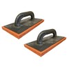2 x Orange Rubber Sponge Coarse 280 mm x 140