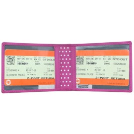 Mala Leather Moonflower Collection Travel Card/Season Ticket Holder 660TC_56 Pink