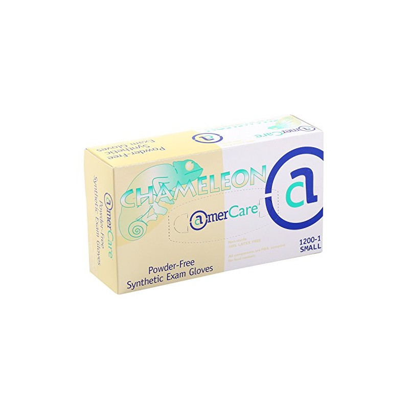 AmerCare Chameleon Powder Free, Synthetic Gloves, Small, Case of 1000