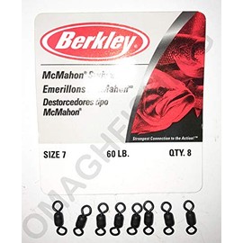 BERKLEY SWIVELS MC MAHON SWIVELS - By 8, Black, N°7, 60