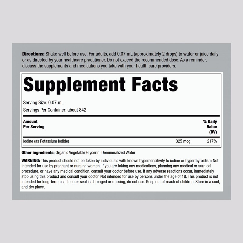 Piping Rock Nascent Iodine Drops Organic | 2 fl oz