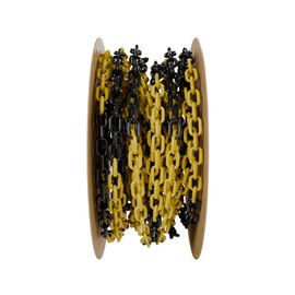 Yellow Safety®, Yellow and Black Plastic Chain, 100ft/30m