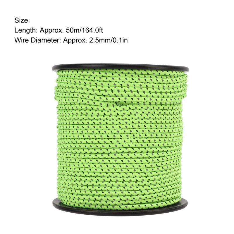 Camping Rope Fluorescent Tent Reflective Cord for Outdoor Camping Hiking