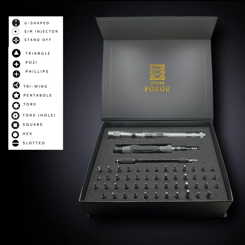 UNDER FORGE Precision Screwdriver with Magnetic Torch - Expertly Designed