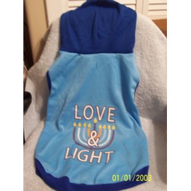 Boots & Barkley Hanukkah Large Hoodie For Dog Or Cat Love Light Menorah New