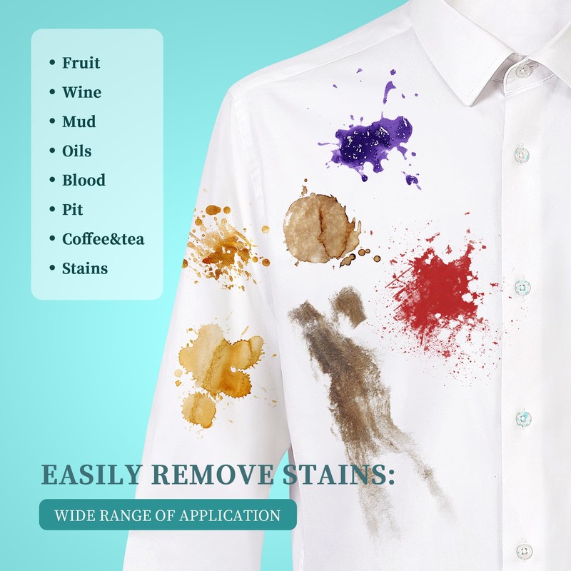 BFWood Laundry Stain Brush, Natural Soft Boar Bristles, Removes Tough