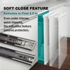 Black Soft Close Drawer Slides,10"-24"-6 Pairs Soft Close Drawer Slides,