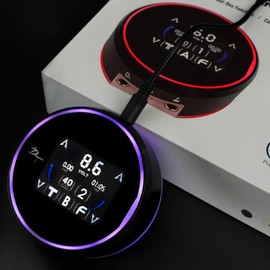 DGT Gen3 Tattoo Power Supply 0-16V for Tattoo Gun Tattoo Machine, Stimtle Shader 3 Preset Voltages Dual Output Touch Screen Color Varies by Voltage, Professional Tattoo Power Supply Box (Black)